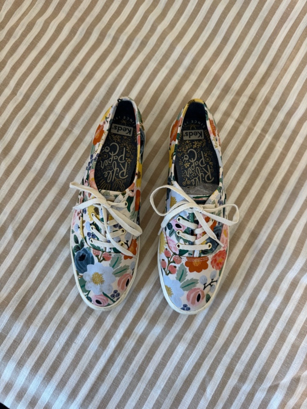 Keds Low-Top Canvas Sneakers in White, Blue, Green, Pink